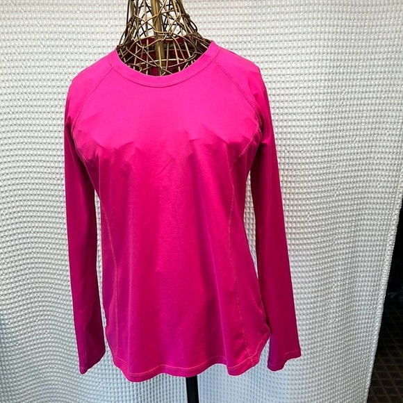 Xersion Hot Pink Knit Longsleeve A-Line Top in Size Medium. EUC. - Picture 1 of 6